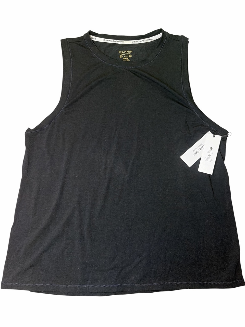 NWT CALVIN KLEIN Performance Black Sleeveless Tank Top T-Shirt
